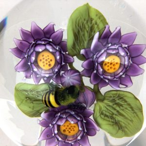 Small Purple Lotus Flowers by Clinton Smith